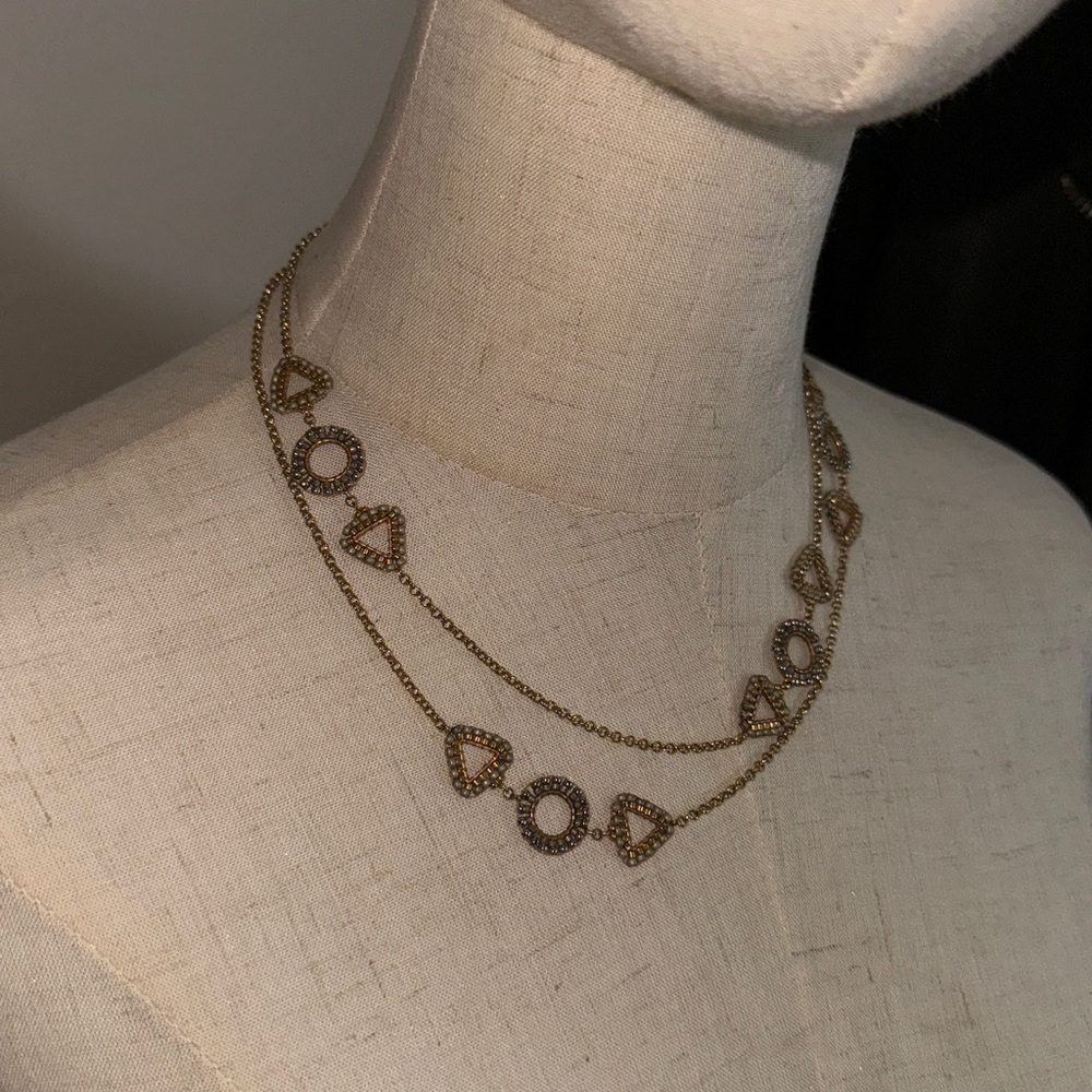 Miguel Ases 38 in Gold Plated + Silver Necklace